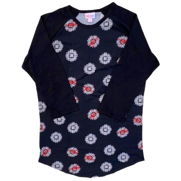 Lularoe XL Randy raglan sleeve baseball Top (18-20) - Picture 2 of 14